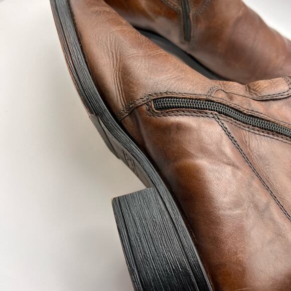 Aldo Dark Brown Leather Men's Boots Size 12 - Picture 4 of 9